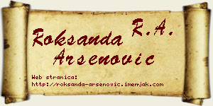 Roksanda Arsenović vizit kartica
